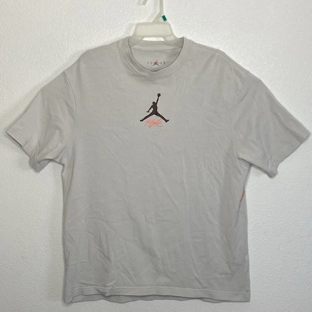 Air Jordan Flight Heritage Light Bone T-Shirt with Logo